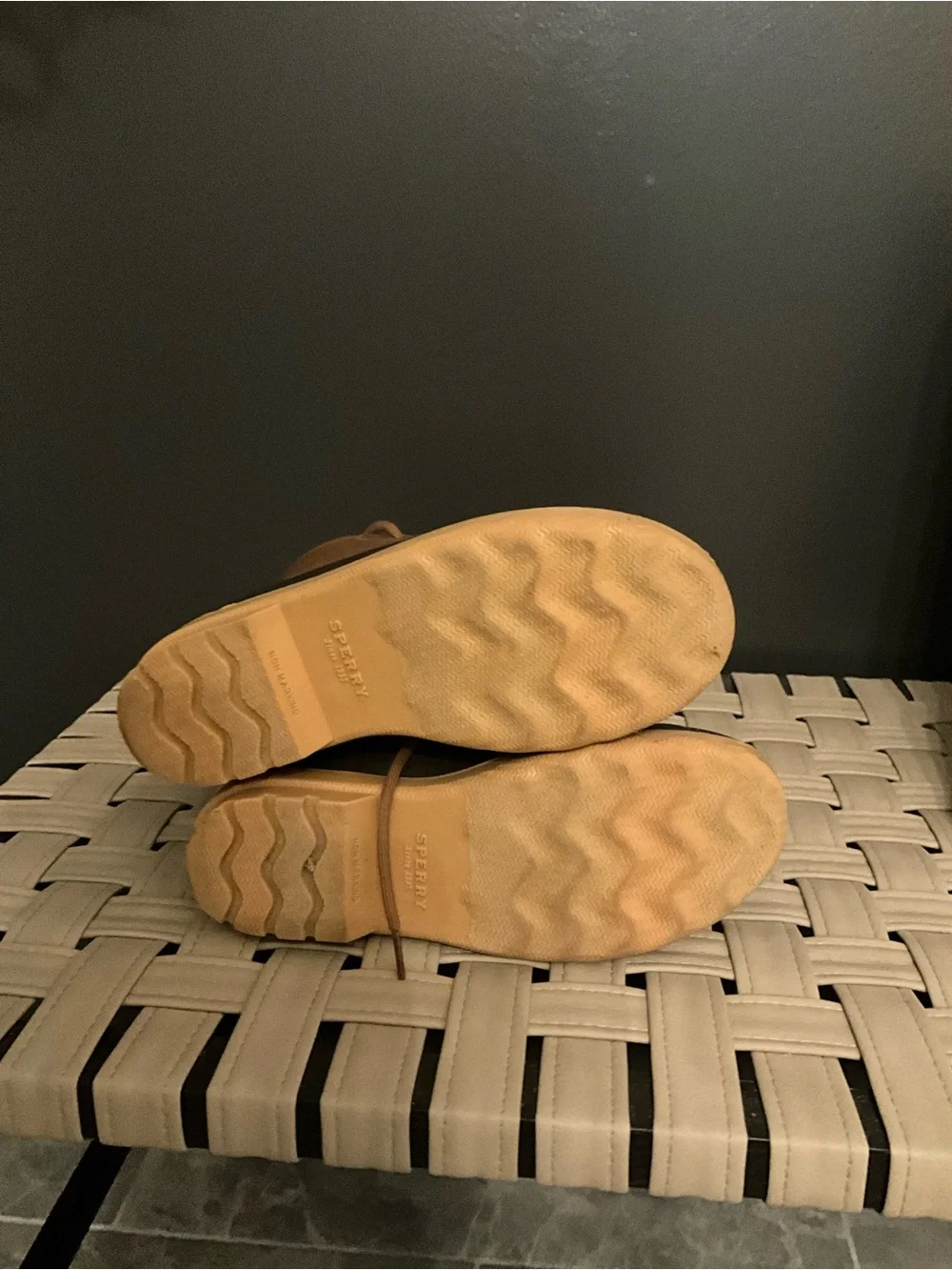 Sperry Brown and Black Kids Duck Boots
